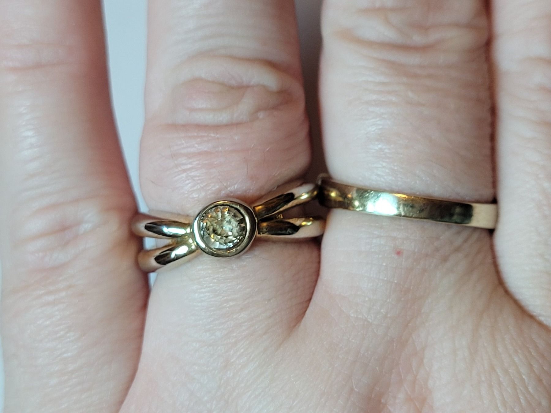 Anelli: AKTION Gelb gold Ring massiv Stein Geschenk Modeschmuck 2.10 – Nuovo (secondo la descrizione) da Riedt b. Erlen venduto da Gottestraene 8