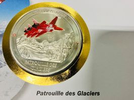 Patrouille Suisse  Numisbrief versilberte Medaille 2018