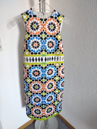 Miahatami Cocktail- Kleid, Sommerkleid Gr. XS/S blau, orange