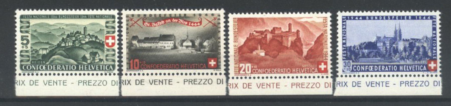 Tutti i francobolli: 1944, Pro Patria ** – Usato da Willisau venduto da Vollstempel