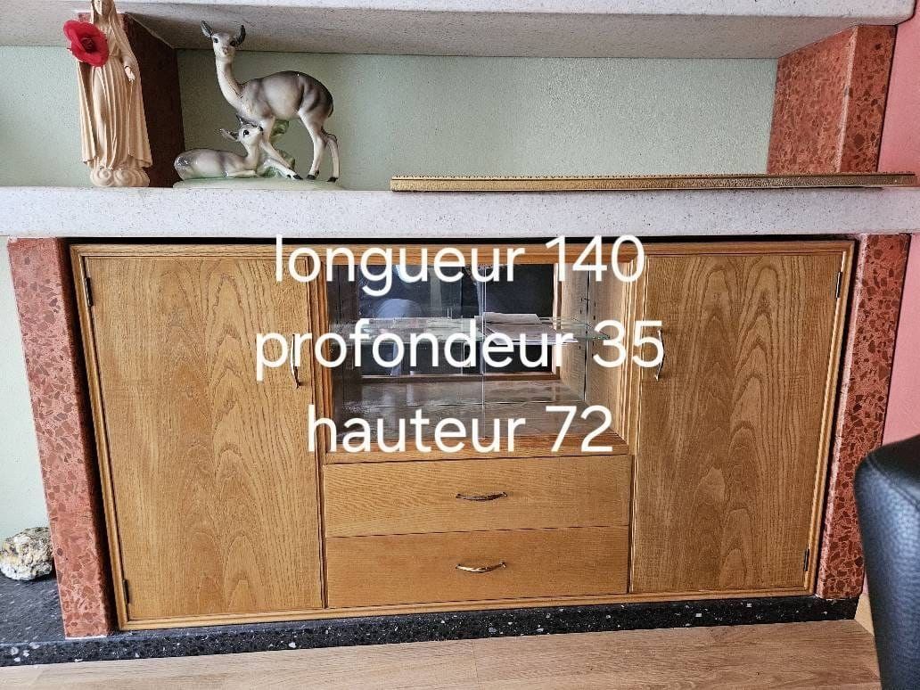 Credenze: Charmant buffet en bois avec vitrine – Usato da Chalais venduto da Luk_nc2b