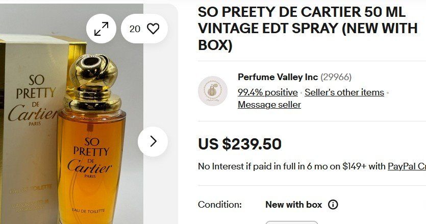 Cartier Profumi & Eau de Toilette: So Pretty Cartier EdP 50ml – Usato da Collonges venduto da arashee 1