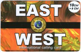 10 + 8 CHF EAST WEST - seltene Prepaid Telefonkarte