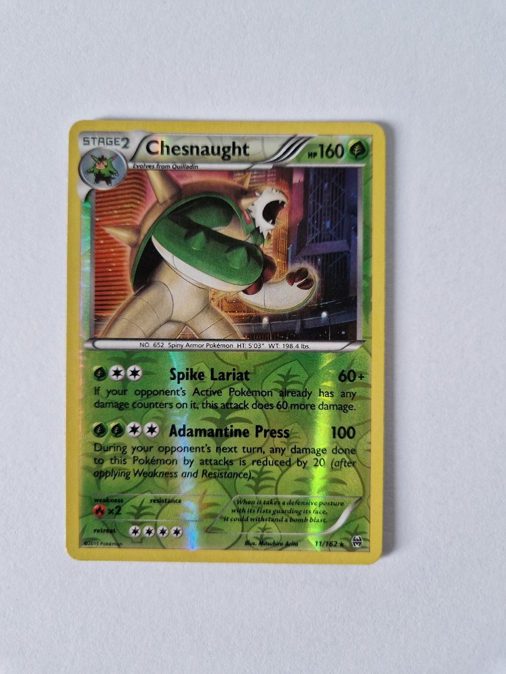 Pokémon Sammelbilder & Trading cards: Chesnaught (Rev Holo) - BREAK Through - EN - Ab 1 – Gebraucht aus Romont FR von raj_sjv9