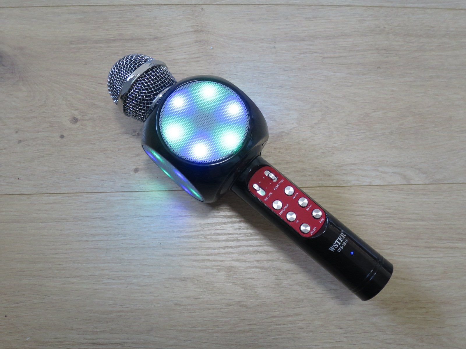 Microfoni: Karaoke-Effekt-Mikrofon mit LEDs – Nuovo (secondo la descrizione) da Gundetswil venduto da Bring-Back-To-Life 4