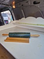Marmor Teigrolle mit Holzgriffen - Top. Seltener Marmor