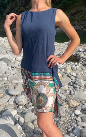 Chic Abito di viscosa-tg M-nuovo-perfetto per feste