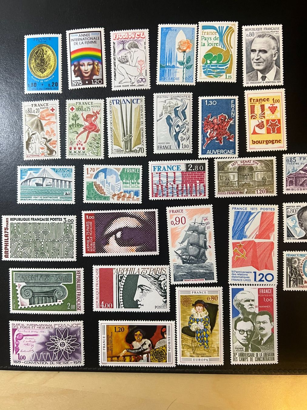 Tutti i francobolli: () Année complète 1975 Neufs** – Nuovo e nell'imballaggio originale da Lausanne venduto da ffhoud 1