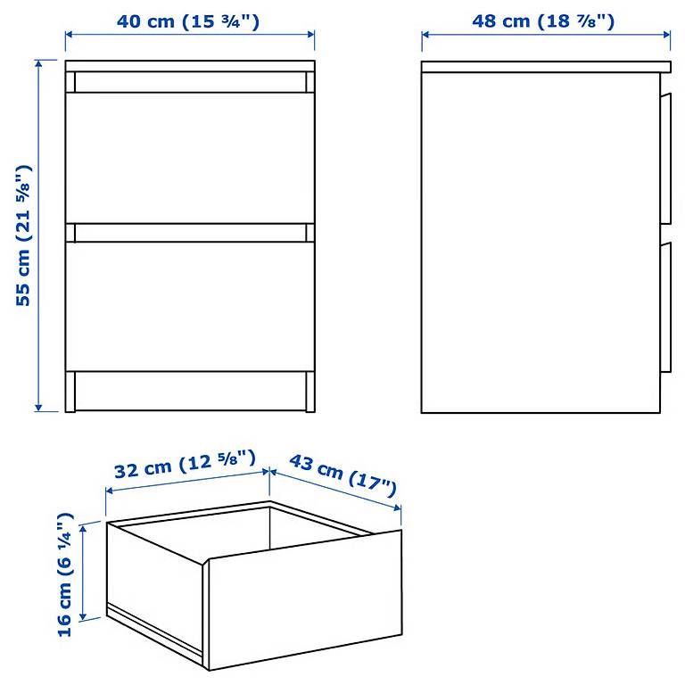 Ikea Cassettiere: 2 x Kommode / Nachttisch Ikea MALM – Usato da Wallisellen venduto da dpn_zlh9 1