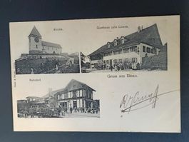Alte PK / Gruss aus ILLnau Bahnhof mit Lokomotive - 1905