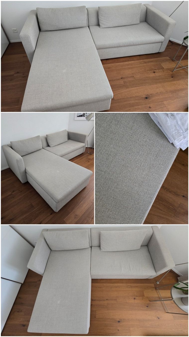 Sofas: Couch Ecksofa L-Form beige – D'occasion à Oberrohrdorf par Normstrich
