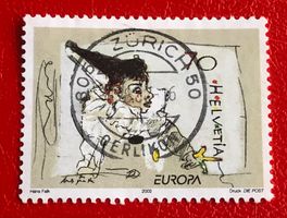 Nr.1051 mit Stempelt Pierrot spielt mit dem Faden Europamark