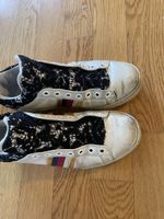 Schuhe Gucci Sneaker Gr. 38,5 Weiss Leder Spitze Vintage