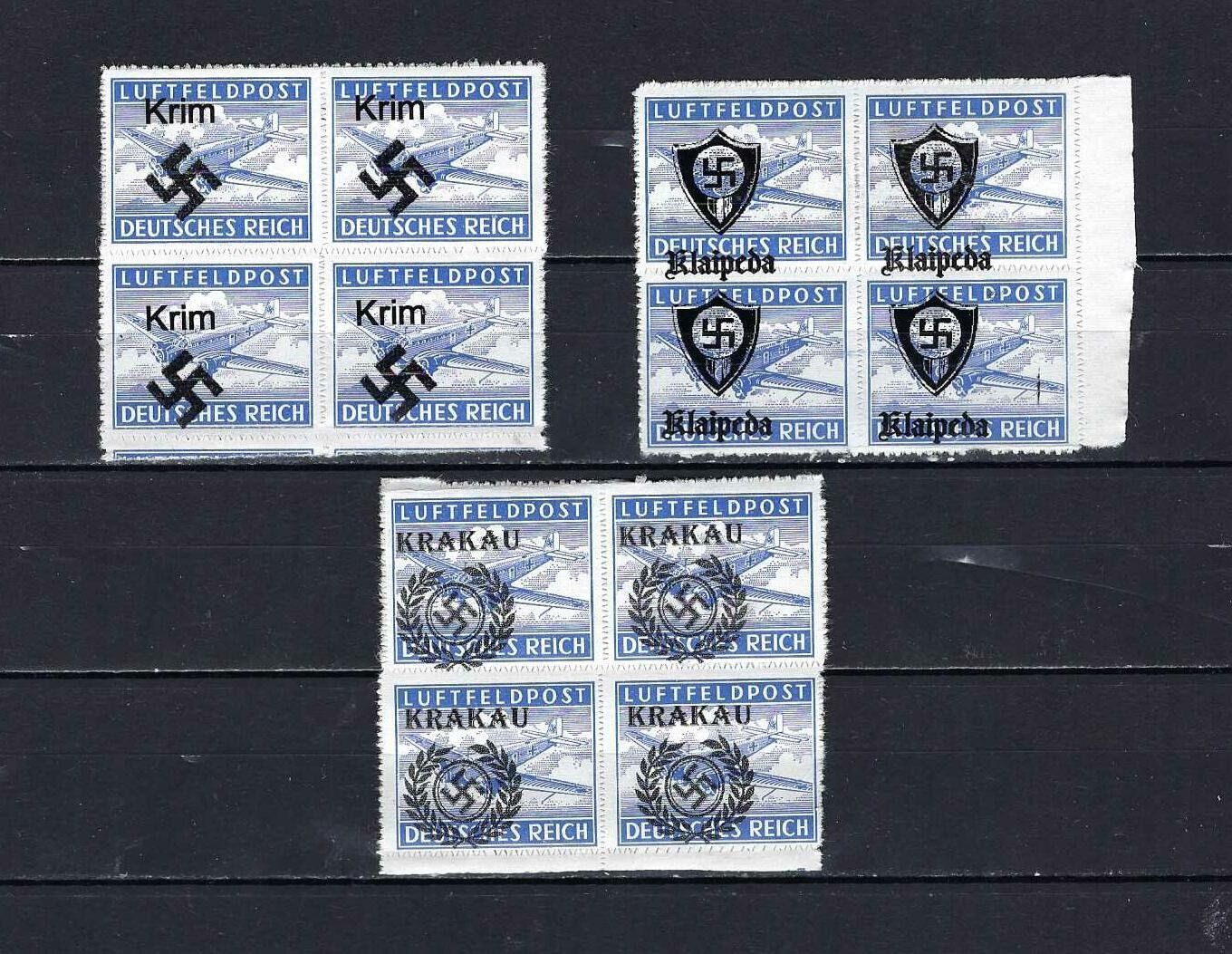 Tous les timbres: Luftfeldpost mit Aufdruck ** – Neuf avec emballage d'origine à Lindau par Rickie123