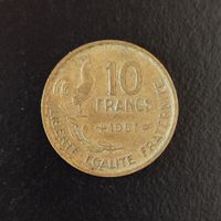 10 Francs Münze Frankreich 1951