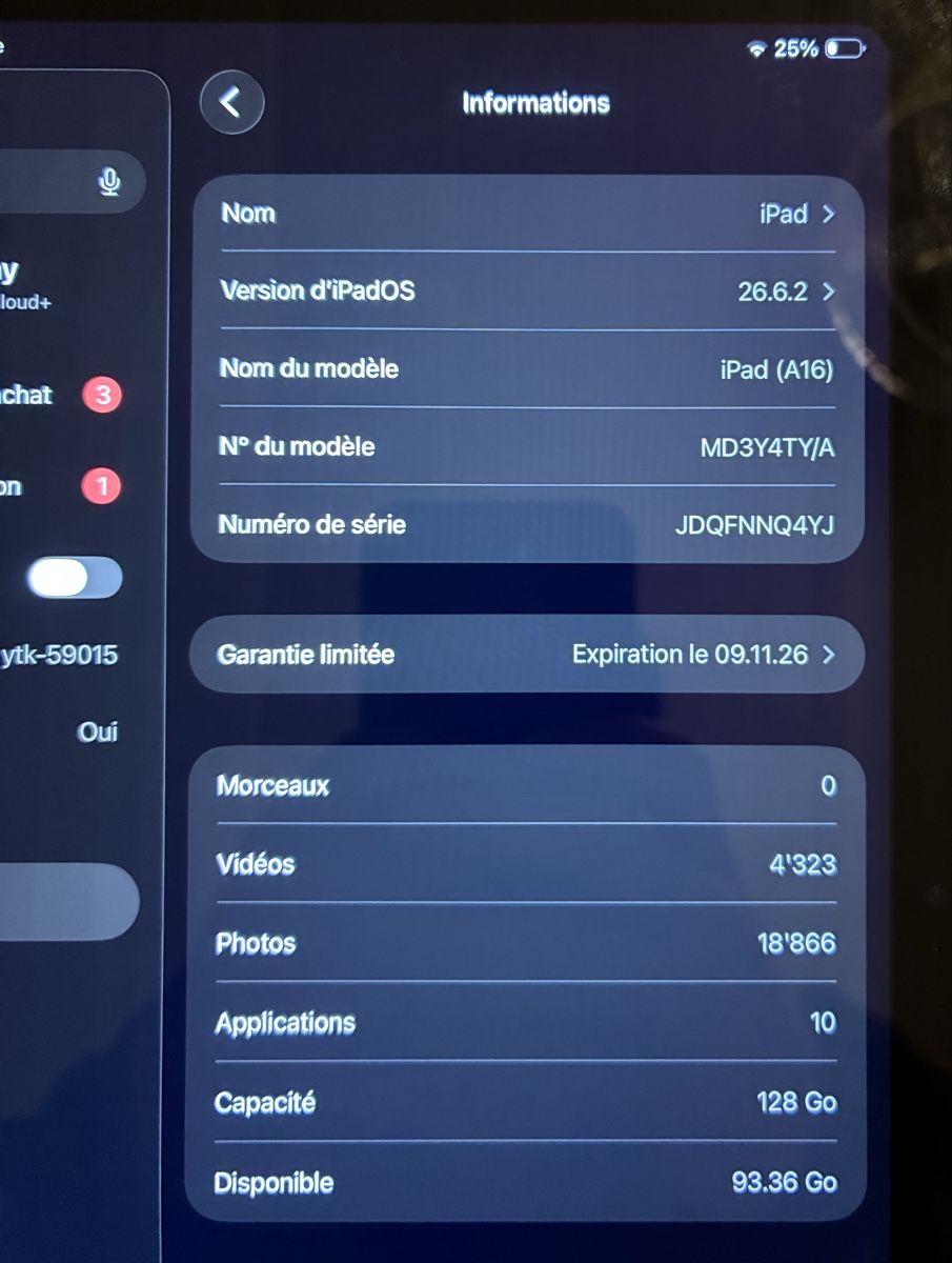 Apple Tablet PC: iPad A16 Version WiFi 128 Go + Apple Pencil – Neu (gemäss Beschreibung) aus Praz (Vully) von Footzone.ch 6