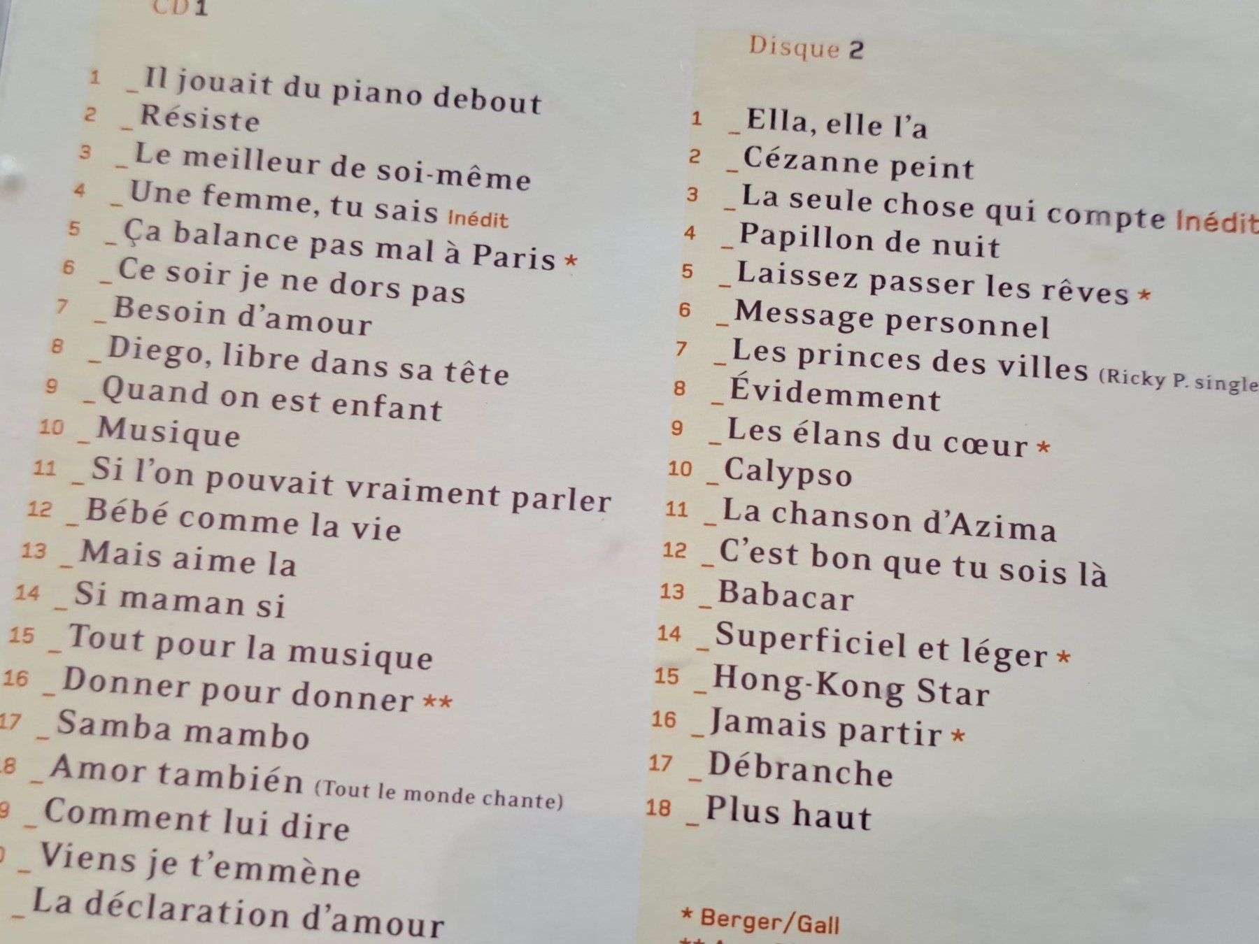 CDs: Cd France Gall - Double best off – D'occasion à Pully par bro_n52j 1