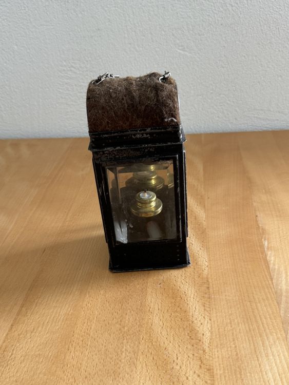 KOTARBAU Öllampe Mit Spiegel & Dochthalter – 35,5 Cm Hoch, Aus Metall & Glas, Robust Für Garten, Camping Oder Wohnzimmer