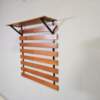 1970 Teak Design Wardrobe Garderobe Wandgarderobe Vintage