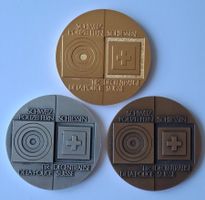 Medaille SCHWEIZ POLIZEI FERN SCHIESSEN Gold, Silber, Bronze