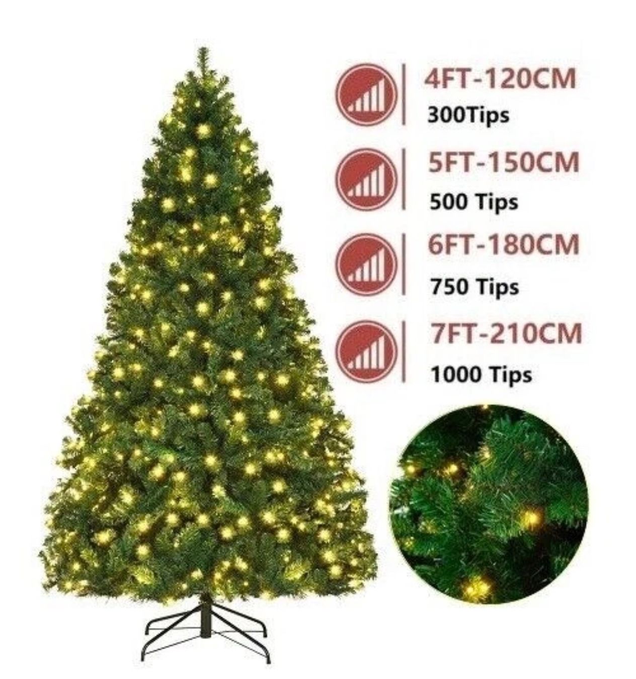 Alle Dekorationen: Weihnachtsbaum mit Beleuchtung 210 cm – Neu und originalverpackt aus Amriswil von JaJa-Express 2