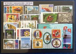 2002 - Schweiz Jahresserie ET Halbmond - Postpreis 45.65