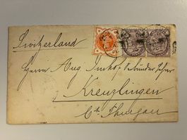 1896 QV Cover with Stamps London to Kreuzlingen/Switzerland
