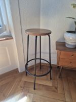Barhocker Holz Metall schwarz Hocker
