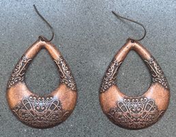 Boho Ohrringe Kupferoptik Ethno Tropfen Vintage Stil