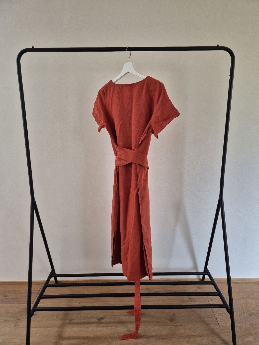 Kleider: Oranges Leinenkleid mit Bindegurt – Neu (gemäss Beschreibung) aus Balzers von BeScha88 3