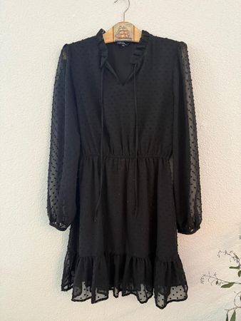Schwarzes Kleid mit Punkten (Damen, Gr. S)