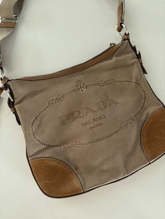 Prada Beige Bag - Canvas & Leather