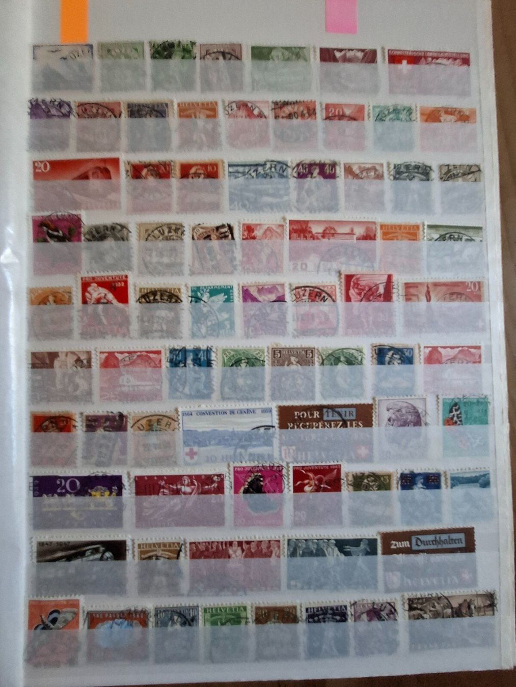 Alle Briefmarken: 77 Schweizer Briefmarken mit Stempel "Luzern" – Gebraucht aus Frauenfeld von Interessent1