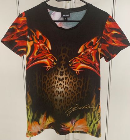 Roberto Cavalli Just Cavalli T-Shirt Shirt Gr.S Bluse Leo