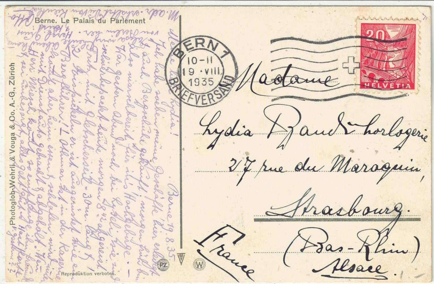 Cartoline postali: Bern - Parlamentsgebäude - Litho – Usato da Ettingen venduto da Kartenplanet 1