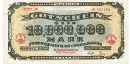 Pirmasens 10 Mil.Mark Reihe M 22.08.1923 VZ-VZ+