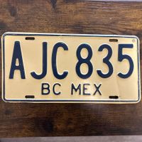 🇲🇽 Mexiko Autoschild - Baja California AJC 835 - ORIGINAL