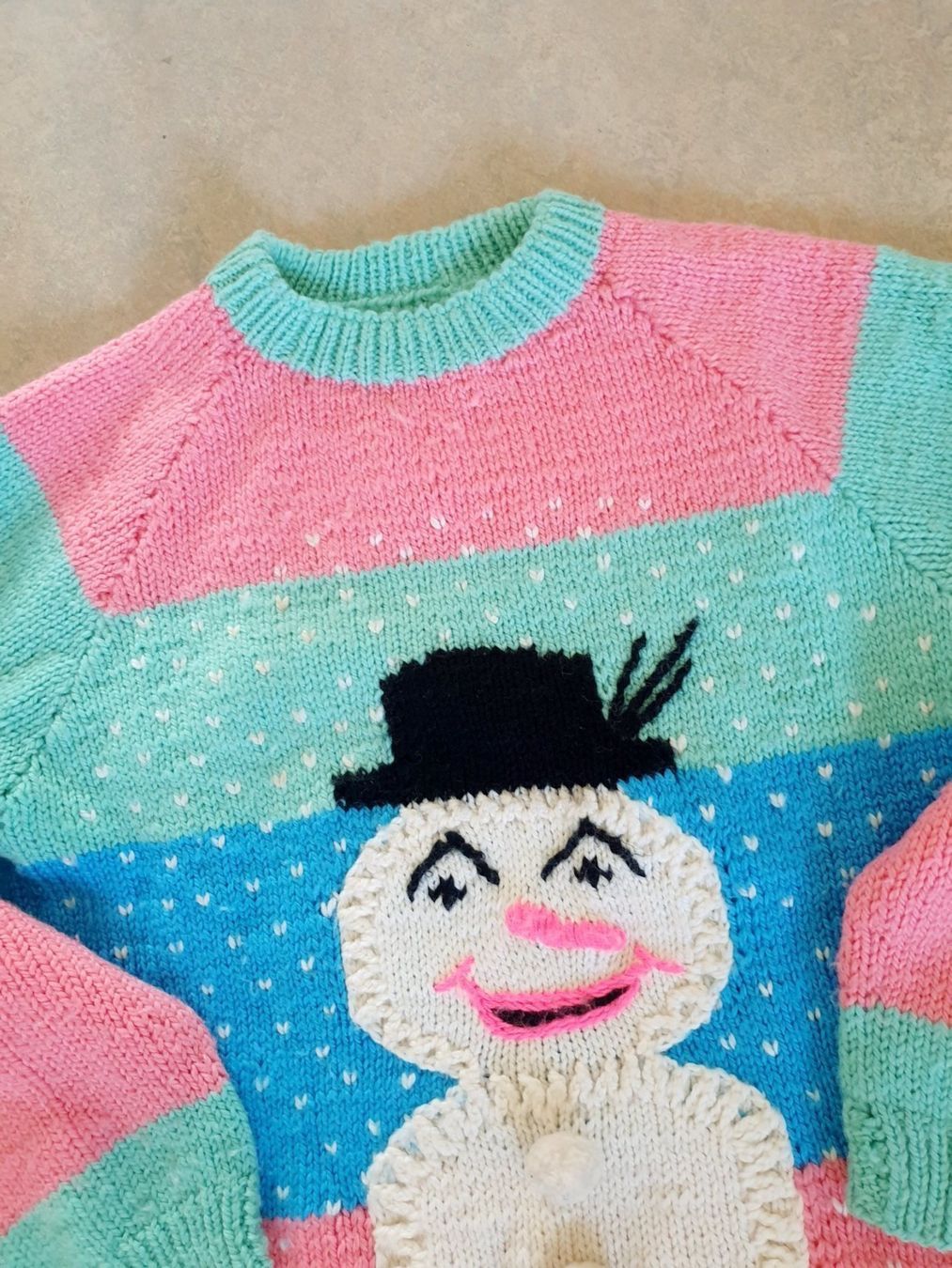 Maglioni & Felpe: Handmade Strickpullover EINZELSTÜCK Schneemann S 36 – Usato da Sennwald venduto da hosszidavid 1