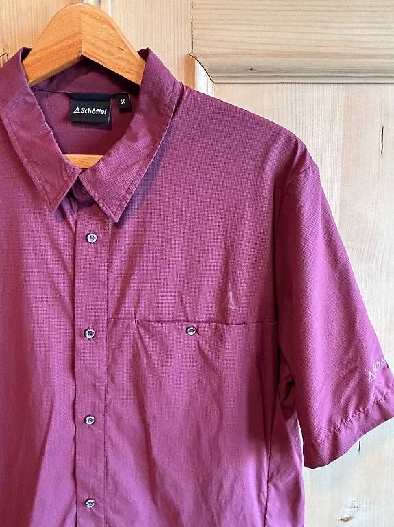 Schoeffel Camicie: Schöffel Funktions - Hemd kurzarm - bordeaux rot – Usato da Goldach venduto da Eme 4