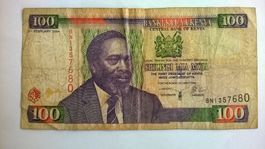 Billet banque Kenya 100 Schillings 2/02/2004 date rare BE