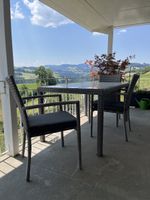 Gartenmöbel Set Rattanoptik, Tisch Stühle und Bank