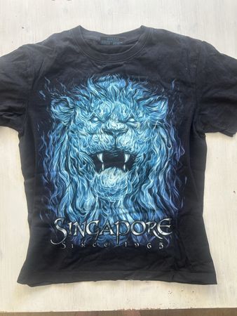 T-Shirt Schwarz Singapore Gr. M