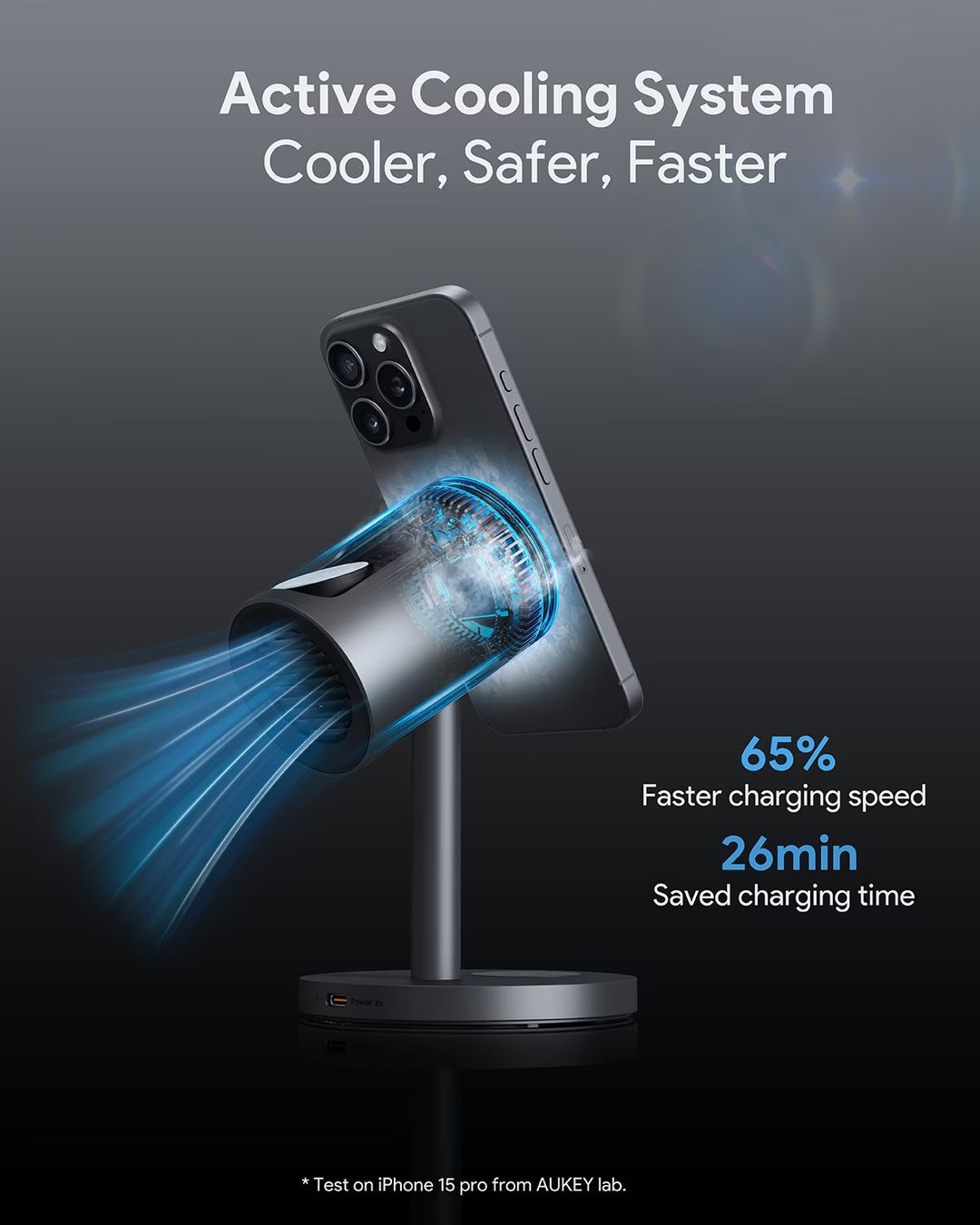 Aukey Caricabatterie: Ladestation AUKEY Qi2 15W Wireless Charger – Usato da Dietikon venduto da The-Star-Shop 5