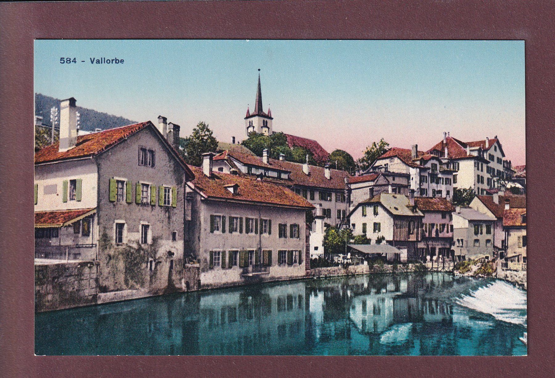 Cartoline postali: VALLORBE - Vue partielle – Usato da Pully venduto da nicecards