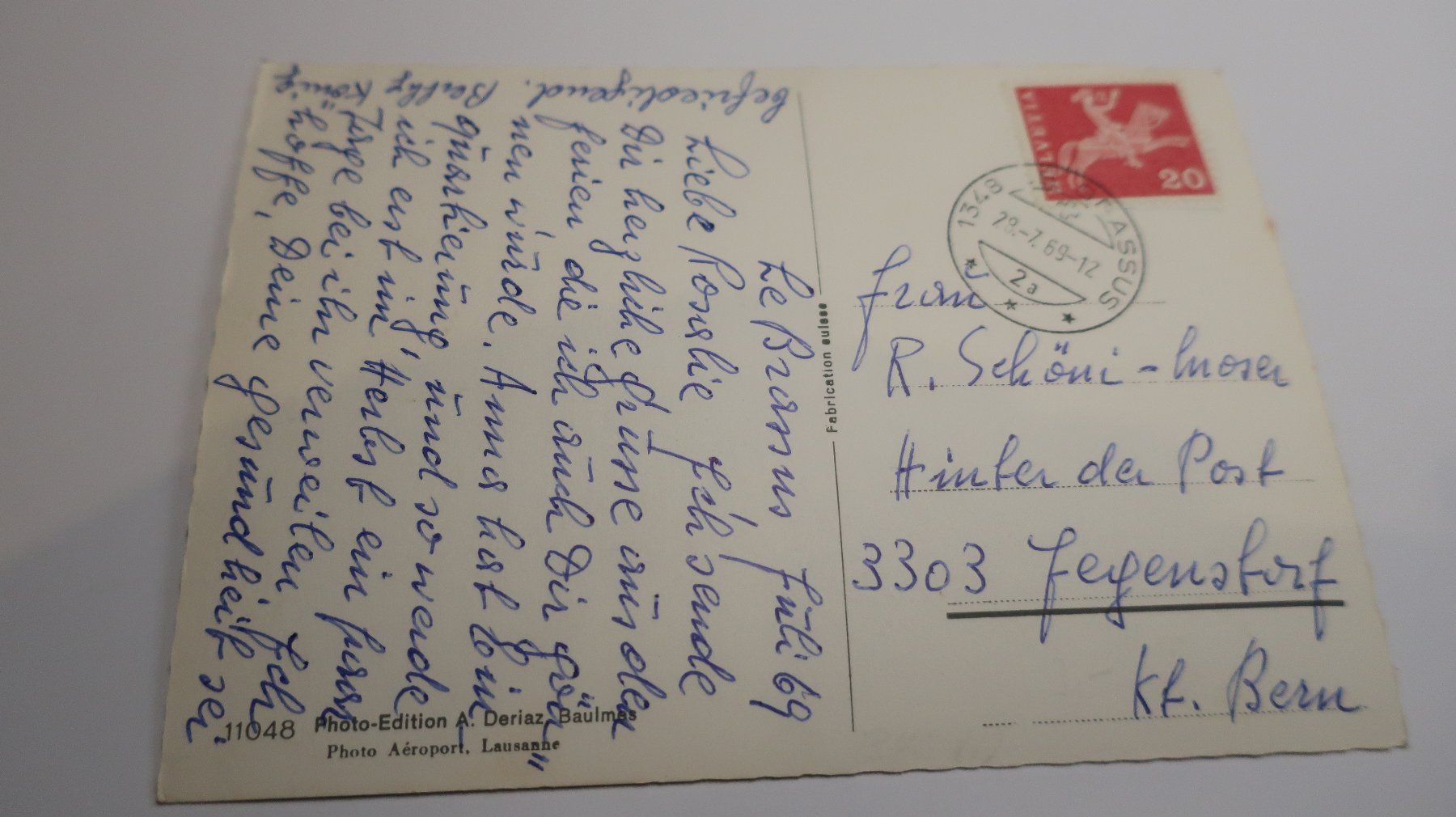Cartes postales: Le Brassus V. J. Vue aéienne  1969 – D'occasion à Cormoret par Pascalll2001 3