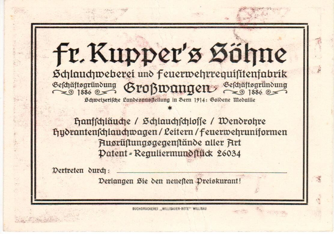 Cartoline postali: Schlauchweberei Grosswangen – Usato da Wolhusen venduto da Curver9 1