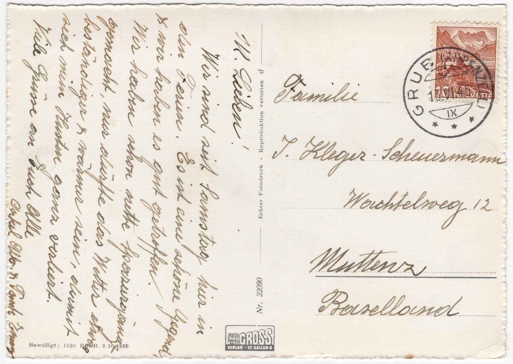 Cartoline postali: Grub mit Blick auf den Bodensee – Usato da Eglisau venduto da Chperfins 1