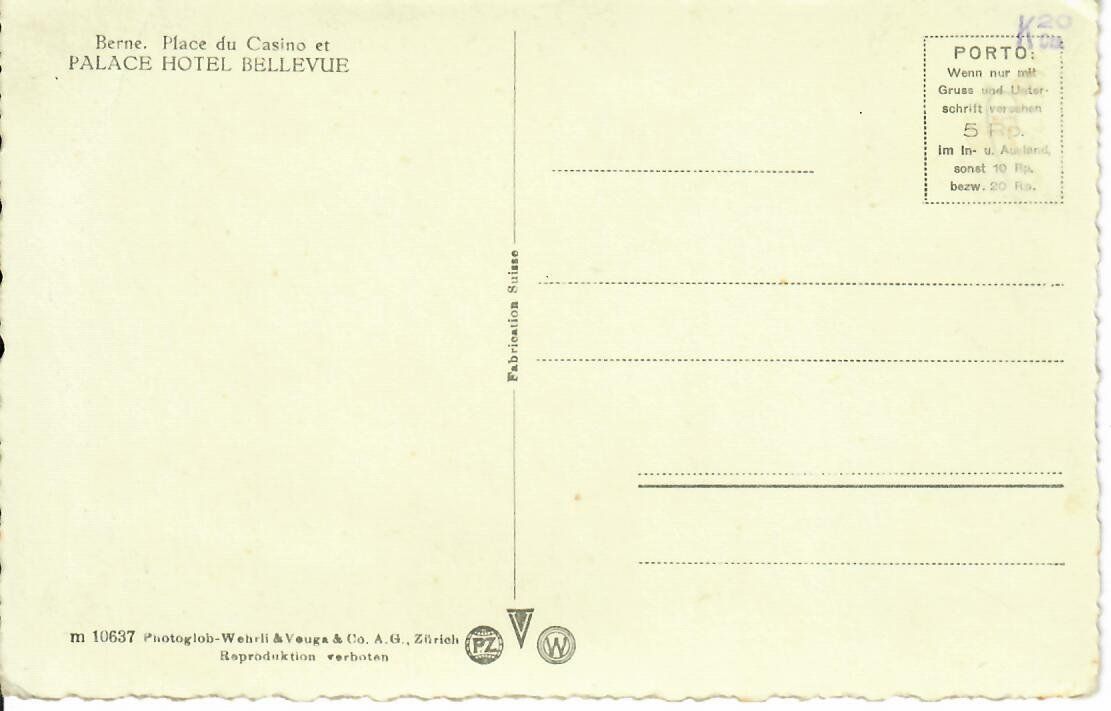 Cartoline postali: Bern Kasinoplatz – Usato da Hochdorf venduto da Ziegel-16 1