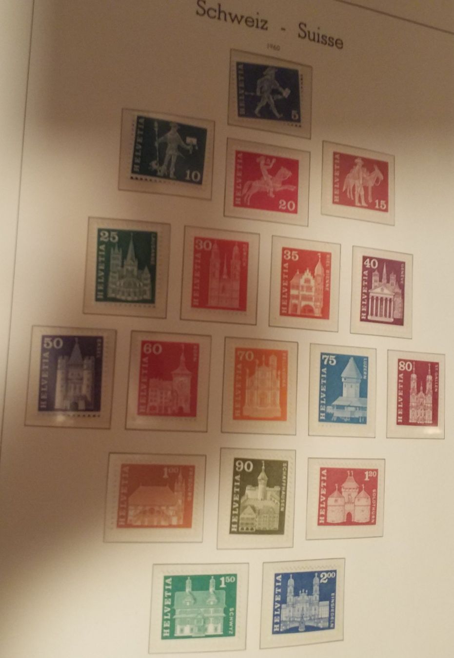Tous les timbres: 3684) 355-372, Postgeschichte,  Baudenkmäler postfrisch – Neuf (Voir description) à Baden par Eggi