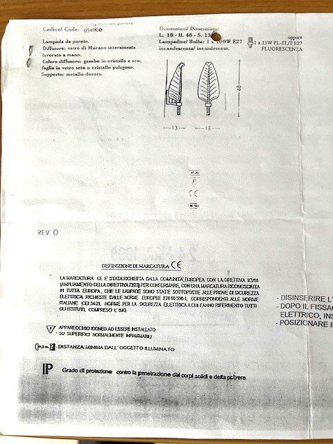 Lampen: Wandleuchten aus Muranoglas – Gebraucht aus Biberist von Gbiber 5